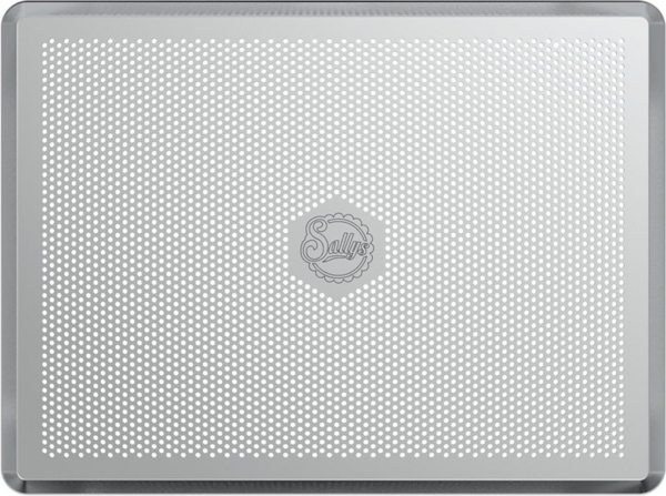 Sallys Backblech aus unbeschichtetes Aluminium, hitzebeständig bis 250 °C, Aluminium, Perforiertes Design