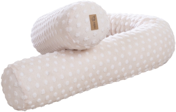 roba Bettschlange 'Frosty Almond' - 80% Baumwolle & 20% Polyester - Ø12cm - Beige