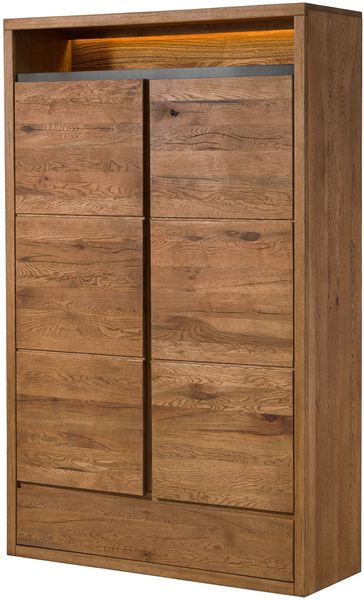 Kleiderschrank Wild-/Zerreiche 120x42x190 natur geölt MONTREUX LUX #130