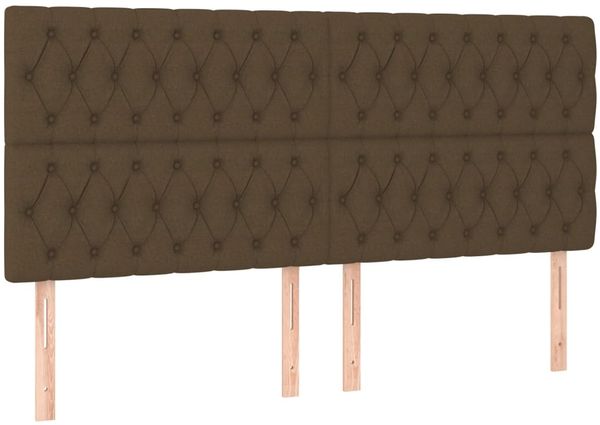 vidaXL Boxspringbett mit Matratze Dunkelbraun 180x200 cm Stoff, Härtegrad: H2 [3136856] Bild 5