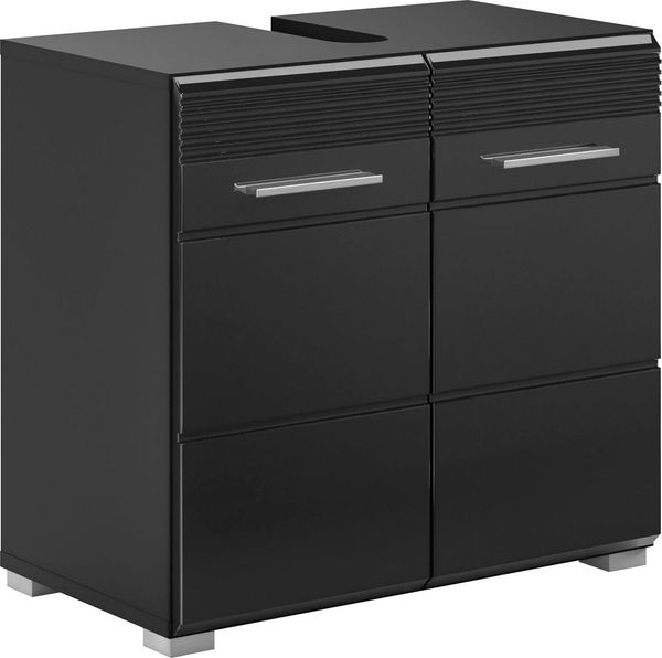 INOSIGN Waschbeckenunterschrank Malmö, Breite 60 cm, 2 Tür, 2 Fächer, mit Siphonausschnitt, MDF-Front in verschiedenen Farben erhältlich, Badmöbel, Badschrank, Kommode, Bad