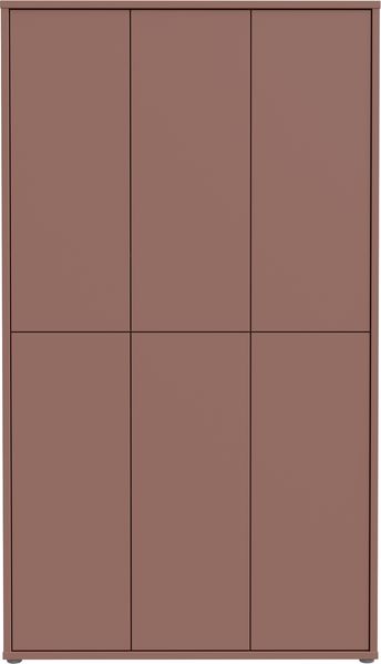 Schuhschrank >ALICE SPRINGS< 6 Türen, push to open, terrakottafarbig - 109,2x191,9x34,9cm (BxHxT)