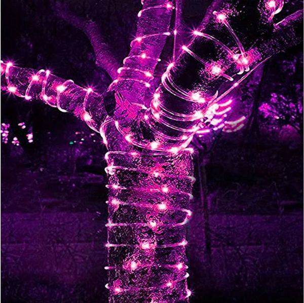 Rosnek LED-Lichterkette 5M 50LEDs, 8 Modi, batterie, für Balkon Camping Party, Weihnachtsdeko