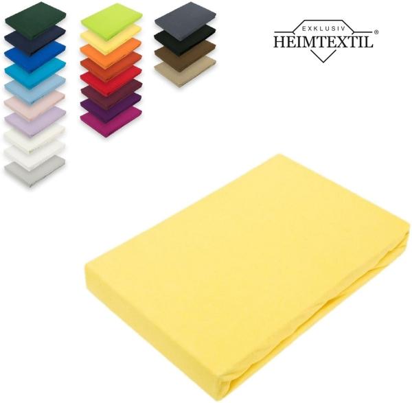 Jersey Spannbettlaken Premium Marke 120 x 200 cm Gelb