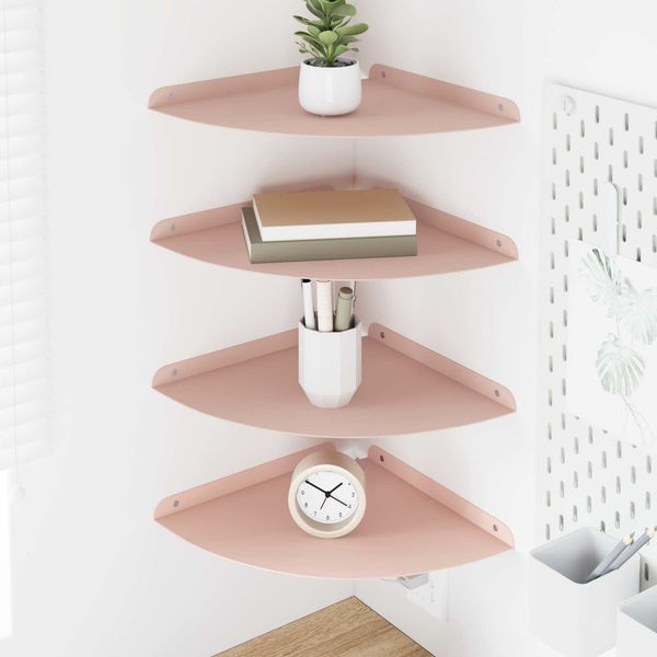 vidaXL Schwebendes Regal mit Regal 4 pcs Rosa 30 x 30 x 2 cm 8004113
