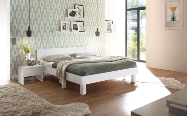 Hasena Trento Forti Massivholzbett 200x200 Buche weiss deckend, lackiert 25 Bild 2