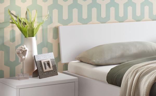 Hasena Trento Forti Massivholzbett 200x200 Buche weiss deckend, lackiert 25 Bild 3