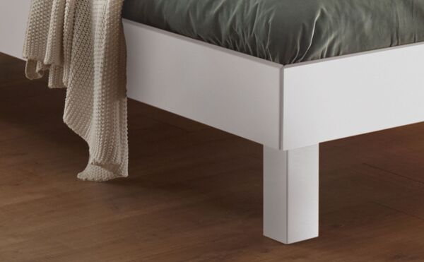 Hasena Trento Forti Massivholzbett 200x200 Buche weiss deckend, lackiert 25 Bild 4