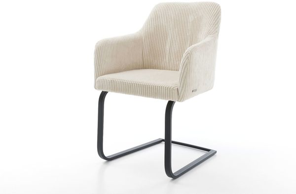 Freischwinger Greg-Flex Cord Beige Freischwinger flach Schwarz Taschenfederkern