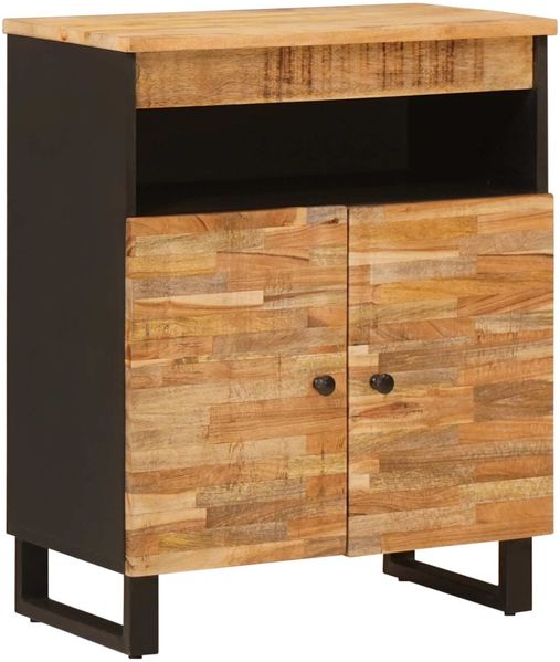 vidaXL Seitenschrank mit Tür Braun 60 x 33 x 75 cm Massivholz Mango 4018321