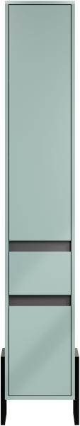 Trendteam 'Matix' Hochschrank, Dusk Blue Melamin/Anthrazit, B/H/T: 36 / 190 / 35 cm