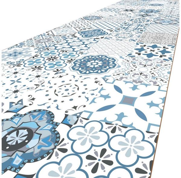ANRO Küchenläufer MIRZA Hochwertig abwischbar Flurläufer Teppichläufer, Eckig, Höhe: 3 mm, Genarbt PVC