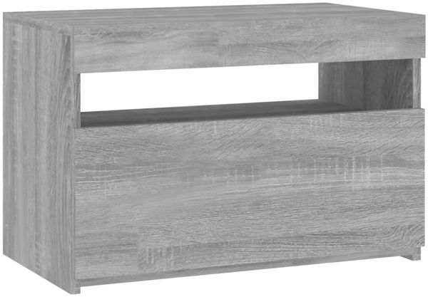 vidaXL TV-Schrank mit LED-Leuchten Grau Sonoma 60x35x40 cm 815680