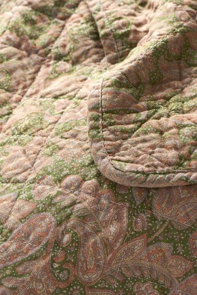 Ib Laursen - Decke Quilt Tagesdecke 180x130cm Rosa Grün Paisleymuster 07907-00