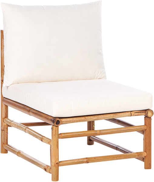 Ecksofa CERRETO Bambusholz Cremeweiß Bild 4