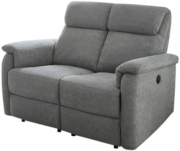 Sofa 2-Sitz Alana / Alabama 2, Stoff, Grau, 137 x 102 x 87 cm