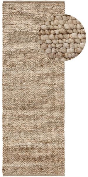 benuta Wollteppich Finn, rechteckig, Höhe: 11 mm, Kunstfaser, Berber, Ethno-Style, Wohnzimmer
