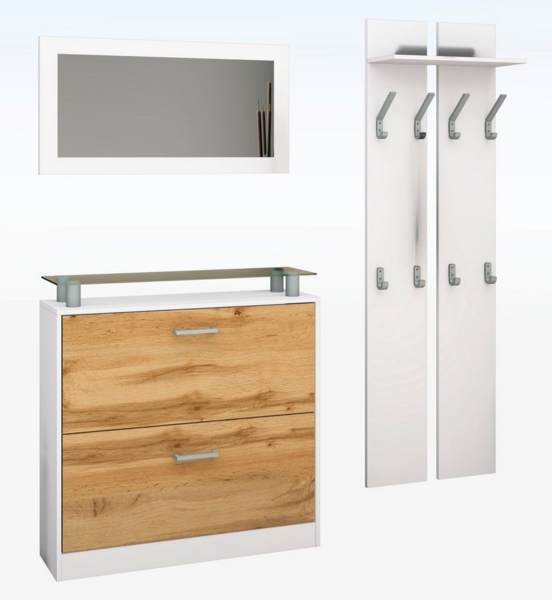 borchardt Möbel Garderoben-Set Finn, (Set, 3-St), mit Glasablage Bild 2