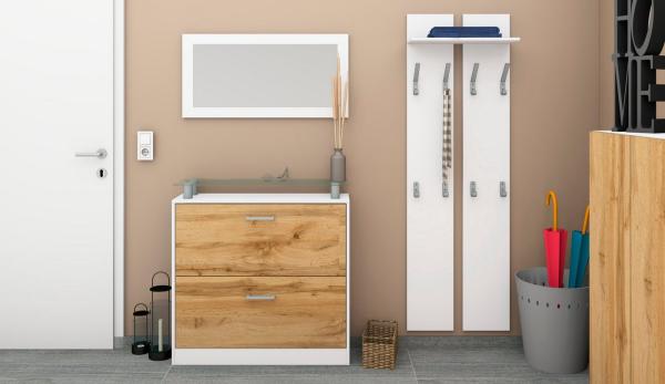 borchardt Möbel Garderoben-Set Finn, (Set, 3-St), mit Glasablage Bild 1