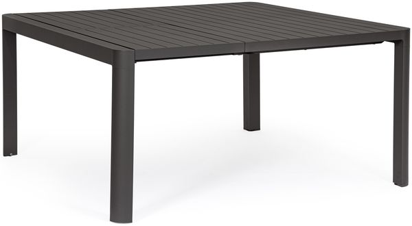 Gartenesstisch Niplik ausziehbar aus Aluminium, modern, anthrazit, für 6–8 Personen
