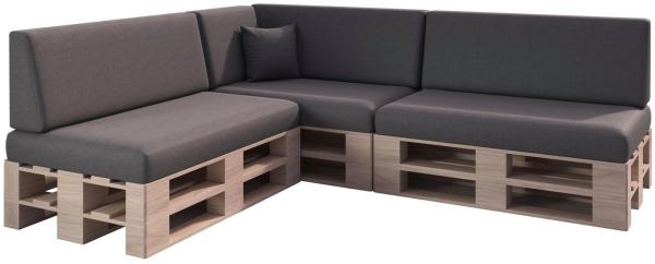sunnypillow Palettenkissen Milano - 8er Set Palettenauflage mit abnehmbarem Bezug Kaltschaum, 8er Set Palettenkissen