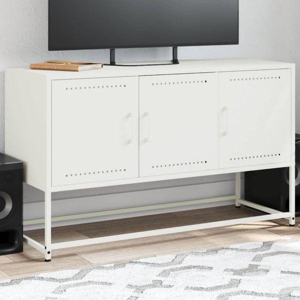 vidaXL TV-Schrank Weiß 100,5x39x60,5 cm Stahl 846481