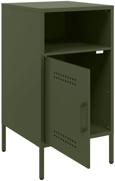 vidaXL Nachttische 2 Stk. Olivgrün 36x39x68 cm Stahl 843075 Bild 9