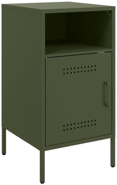 vidaXL Nachttische 2 Stk. Olivgrün 36x39x68 cm Stahl 843075 Bild 5