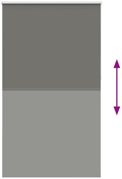 vidaXL Verdunkelungsrollo Grau 130x210cm Stoffbreite 126,6cm Polyester 4011186 Bild 5