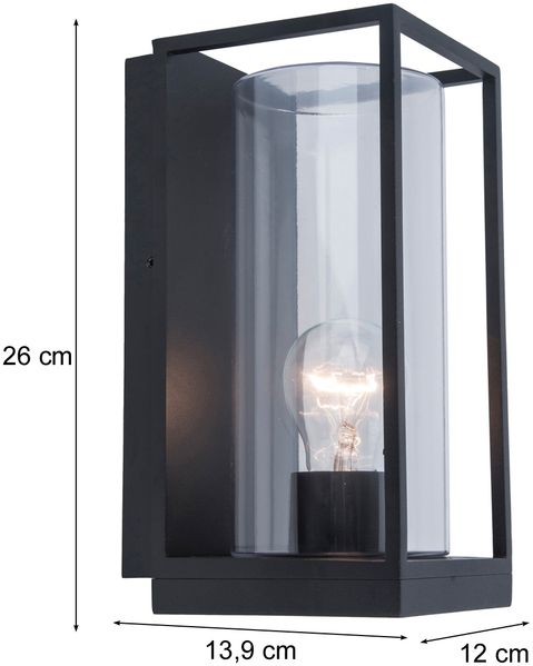 Lutec Außenwandleuchte Flair E27 anthrazit rechteckig Bild 4