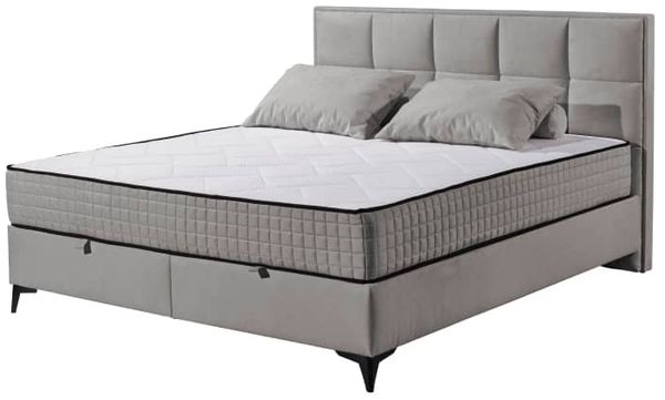 Boxspringbett Monroe A Grau |Bettkasten|Duo-Matratze (Härtegrad H3/H4) von ED Exciting Design – Erhältlich in 160x200 cm