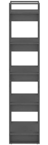 vidaXL Bücherregal/Raumteiler Grau 60x35x160 cm Massivholz 813891 Bild 4