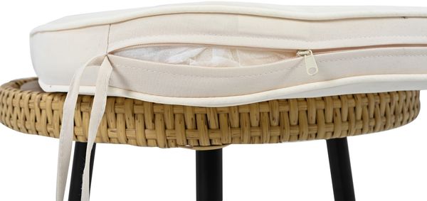 LVHOM 5-teiliges Gartenmöbel Set, Balkonmöbel Set Rattan mit Kissen, Balkonset Polyrattan für 4 Personen, Sitzgruppe Terrassenmöbel Loungemöbel, Beige Bild 9