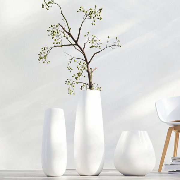 ASA Selection Ease Vase Tropfenform H 18 cm Ø 9 cm weiss Glänzend
