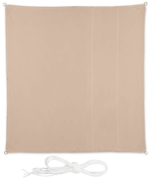 Relaxdays Quadratisches Sonnensegel in Beige