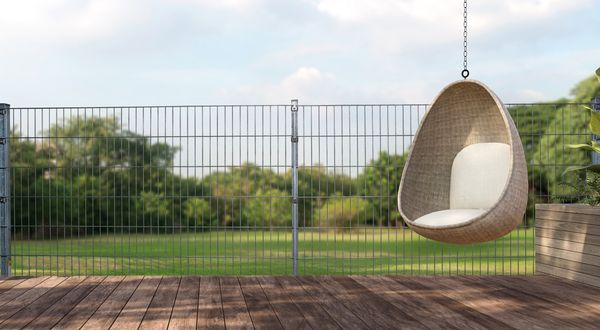 Garden 'N' More Doppelstabmattenzaun Set excellent, 103 cm hoch, feuerverzinkt, 15 Elemente für 30 m, 16 Pfosten