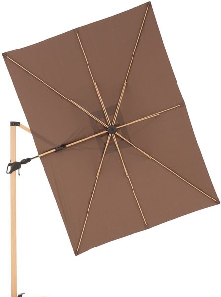 Doppler Alu Wood Pendel Side 220 x 300 cm Pendelschirm Ampelschirm 3 Farben 451268 846 Greige