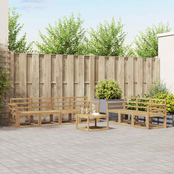 vidaXL Outdoor-Sofagarnitur 8 pcs Weiß 59 x 59 x 37 cm 3387348