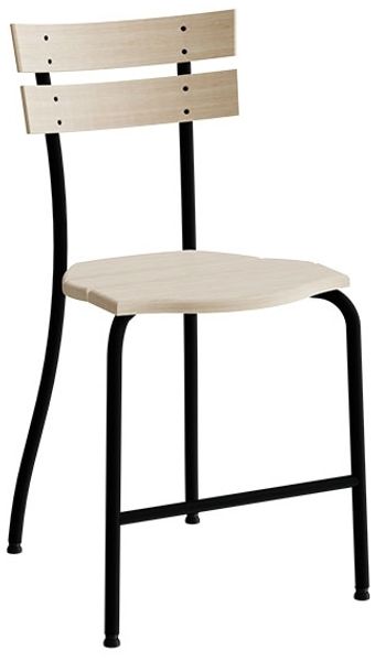 Stuhl Suzette 146 massives Buchenholz schwarzes Gestell