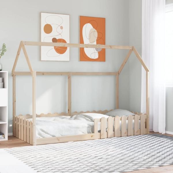 vidaXL Kinderbett Hausbett 90x190 cm Massivholz Kiefer 850692