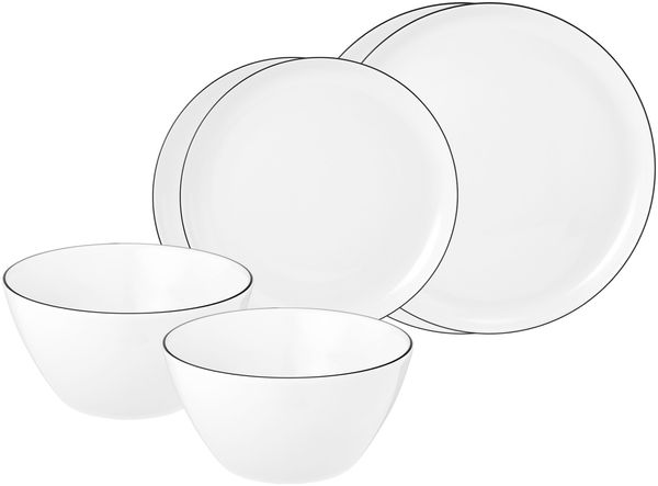 Seltmann Weiden Lido Black Line Basic-Set 6-teilig rund