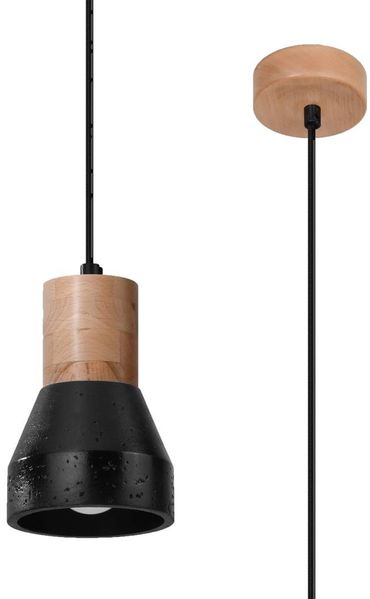 SOLLUX SL. 0963 Pendelleuchte QUBIC schwarz L: 100, B: 100, H: 1200, E27/60W, dimmbar