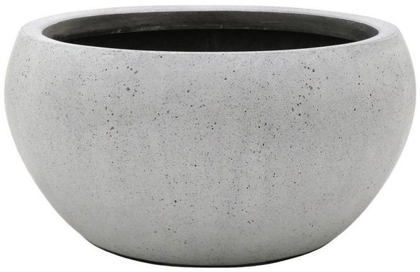 Flingora Pflanzschale Alodie, Fiberglas - Indoor & Outdoor - Zementgrau - Ø 50 cm