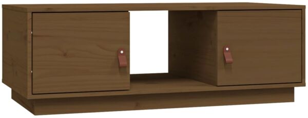 Couchtisch, Sofatisch Honigbraun 100x50x35 cm Massivholz Kiefer