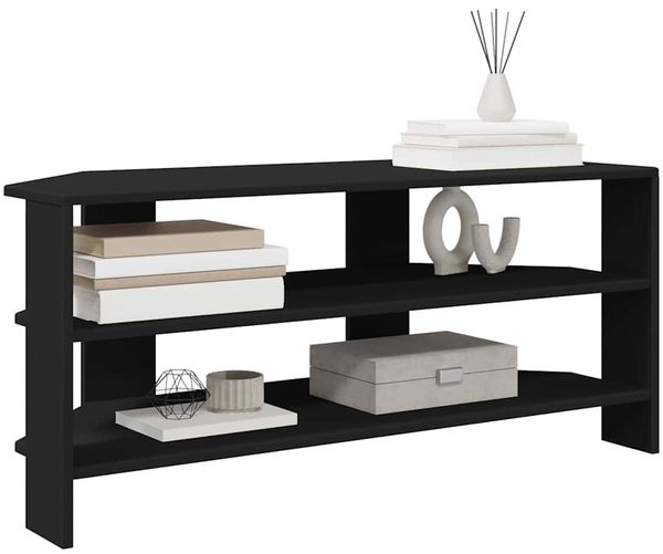 vidaXL EckTVSchrank Schwarz 102x40,5x45cm Holzwerkstoff 889766 Bild 3