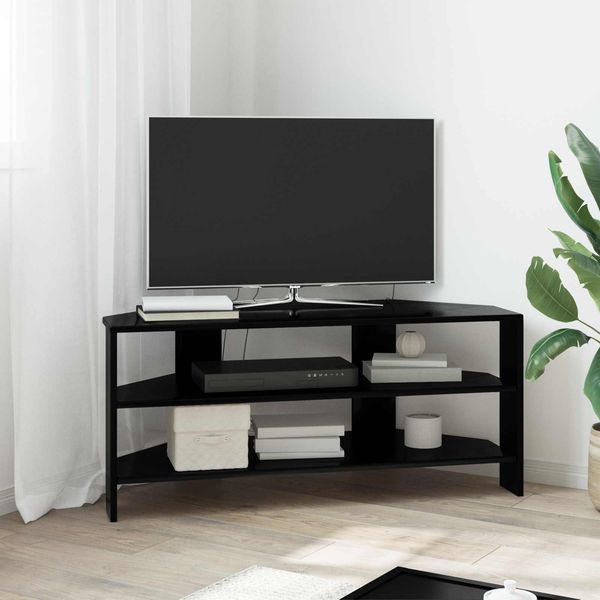 vidaXL EckTVSchrank Schwarz 102x40,5x45cm Holzwerkstoff 889766