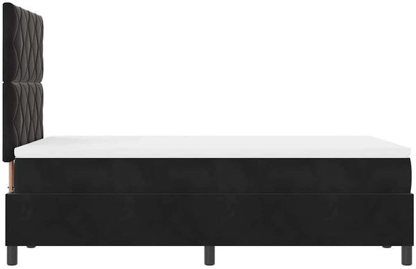vidaXL Boxspringbett mit Matratze Schwarz 120 x 190 cm Samt 3339886 Bild 8