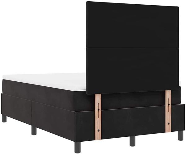 vidaXL Boxspringbett mit Matratze Schwarz 120 x 190 cm Samt 3339886 Bild 9