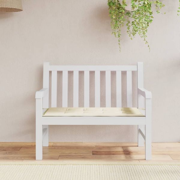 vidaXL Gartenbank-Auflage Creme 120x50x3 cm Oxford-Gewebe 43198