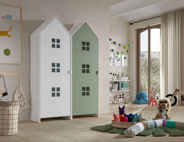 Schrank Casami Bruges 37 x 115,2 x 171,3 cm MDF Weiß Grün